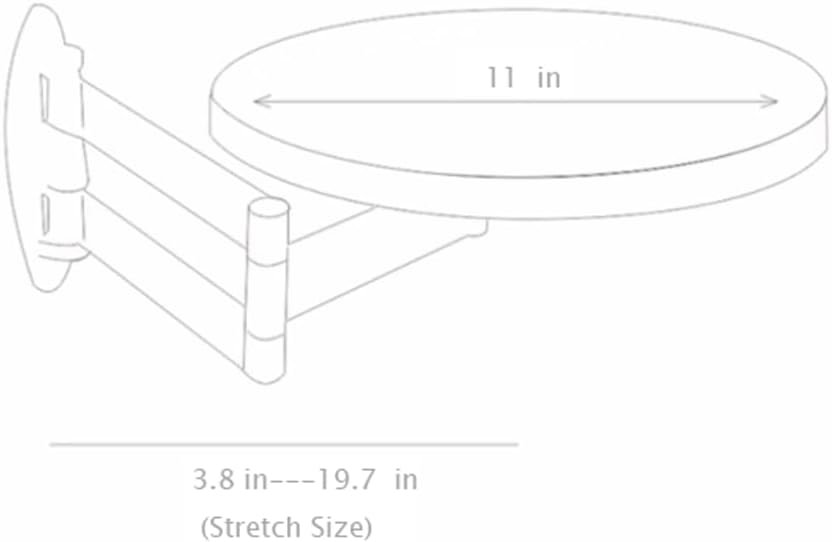Wall Mounted Folding Table,Floating Desk for Wall,Sofa Side Table for Small Spaces,Bedside Folding Coffee Table,with Heavy-Durability Brackets, Perfect Addition to Bedside/Sofa Side/by the Desk