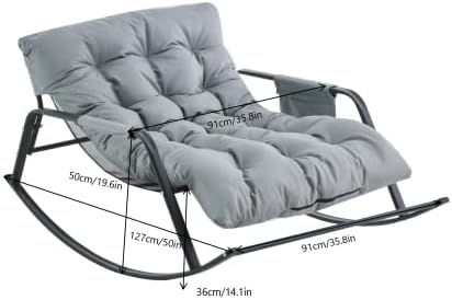 Extra Wide Upholstered Glider Rocking Recliner Chair, Modern Accent Chair with Technical Leather & Boucle Fabric for Living Room, Nursery & Bedroom
