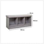 5 five simply smart Bench 3 Compartments Oak Effect Grey Mix N' Modul