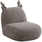 Fluffy Chenille Floor Chair Cute Deer Antler Floor Sofa Unique Animal Shaped Reading Bean Bag Chair for Bedroom and Playroom Decor