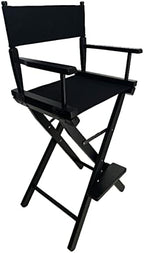Upone 18''L X 15''W Director Chair Canvas Replacement Cover kit for 18'' Directors Chairs,Movie Chair, Replacement Canvas Seat and Back for Home Director Chair Medium Size(Black)