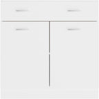 Drawer Bottom Cabinet Lyon White 31.5x18.1x32.1 Inches Engineered Wood Kitchen Storage Cabinet with One Drawer and Two Shelves