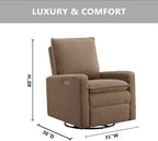 Oxford Baby Uptown Power Recliner/Glider, Teddy Brown
