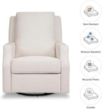 Namesake Crewe Glider Recliner Nursery Chair - GREENGUARD Gold & Certi-PUR US Certified Rocker Recliner - Glider Rocking Chair for Nursery & Living Room - Manual, 360° Swivel, Performance Cream