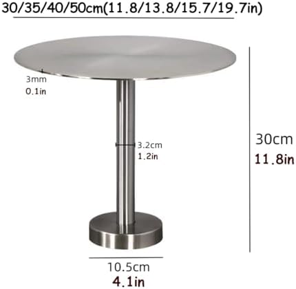 Space-Saving Wall-Mounted Round Table - Modern Stainless Steel Small Tray End Table for Coffee Shops & Booths - Ideal for Limited Spaces and Maximizing Efficiency
