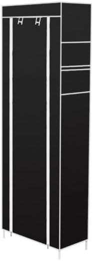 Non-Woven Fabric Shoe Rack, Black, 10-Layer 9 Lattice, Space-Saving, Portable Storage Organizer