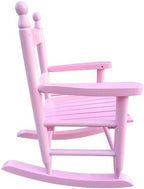 Modern Classic Toddler Rocker Chairs, Indoor & Outdoor Kids Rocking Chair for Children Ages 3-6, Solid Wood Children's Rocking Chair Suitable for Patio, Garden, Playroom, Balcony,Light Pink