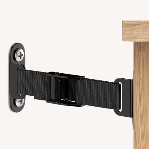 Anti Tip Furniture Anchors 4 Pack Baby Proofing Heavy Duty 500 lbs Earthquake Straps for Dresser Bookshelf TV Stand Wall Mount