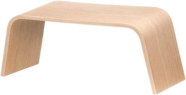 Wooden Meditation Bench for Seiza Sitting, Prayer Stool, Tea Ceremony Bench, Yoga Kneeling Seat, Scandinavian Minimalist Floor Stool (Oak)