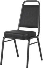 CenPro Commercial Black Stacking Chair with Padded Seat | Restaurants, Banquets, Dining Halls | 4-Pack (32Q-090)