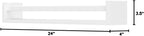 Wallniture Utah 24" Wall Bookshelf for Kids Room, White Floating Nursery Decor Book Shelves, Wood, Set of 2