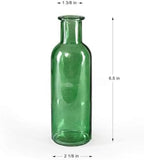 Serene Spaces Living Large Green Bud Vases, Apothecary Jars, Decorative Glass Bottles, Centerpiece for Wedding Reception, Antique Decoration, Flower Vases, 6.5" Tall & 2" Diameter, Pack of 48