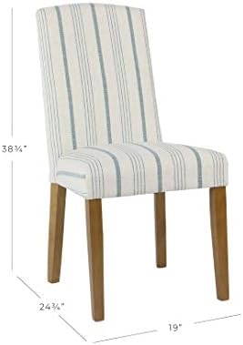 HomePop Classic Parsons Dining Chair - Blue Calypso Stripe (Set of 2)