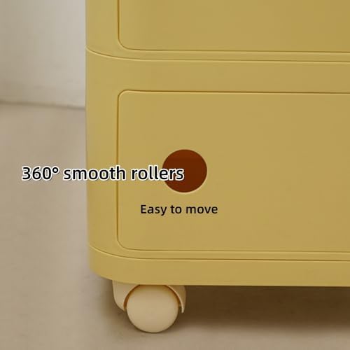 Square Night Stand with Magnetic Door, Plastic Stackable Small Storage Cabinet, Modern Simple Side Table with Round Handle for Living Room(White,Large)