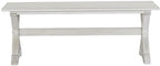 Boraam Jamestown Backless Dining Room Bench, Antique White