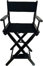 Upone 18''L X 15''W Director Chair Canvas Replacement Cover kit for 18'' Directors Chairs,Movie Chair, Replacement Canvas Seat and Back for Home Director Chair Medium Size(Black)