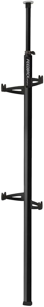 Feedback Sports Velo Column Floor-to-Ceiling Bicycle Storage, Black, Aluminum, 2-Bike Hanger, 2.1m to 10m