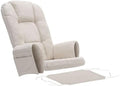 Luxury Glider Rocker Cushions 5 Piece Set, Soft Velvet Nursery Chair Pads with Zipper & Storage Pocket, Anti Slip Backrest Seat for Breastfeeding