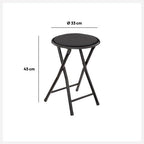 5five - Black Velvet Folding Stool
