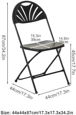 Portable Plastic Folding High Event Chair with Backrest and Footrest Stackable and Lightweight(Red,Round)