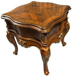 Vintage Walnut Accent Side Table for Living Room