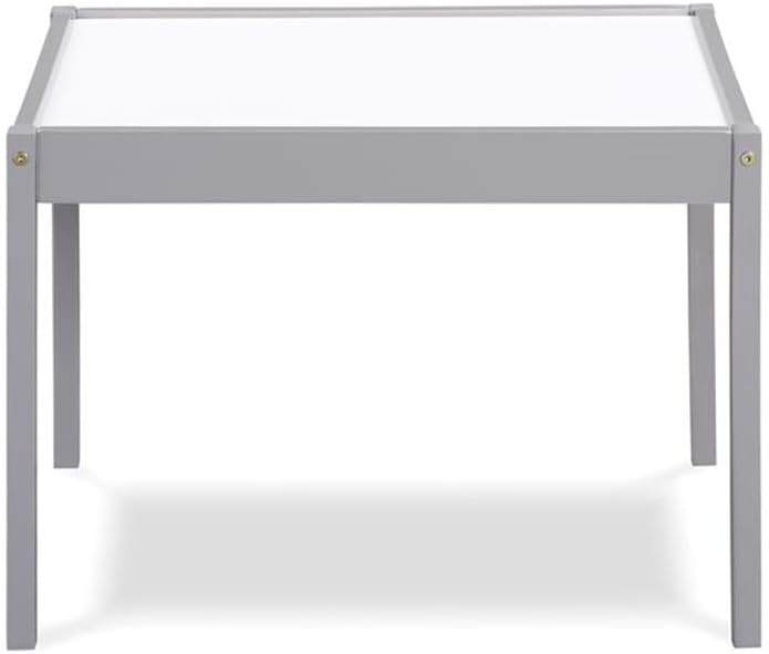 Olive & Opie Gibson 3-Piece Dry Erase Kids Table & Chair Set, Gray
