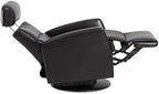 IMG Divani RG 225 Medium Glider Relaxer Rocking Recliner Swivel Chair - Trend Sand Leather Manual Recline - Adjustable Headres