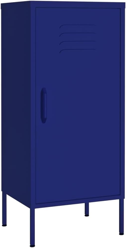 Steel Storage Cabinet Navy Blue 16.7x13.8x40 in with 2 Adjustable Shelves, 132.3 lb Total Load, Floor Cabinet for Bathroom, Kitchen, Pantry and Garage Organization
