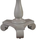 Antique Round End Table, Living Room Sofa Side Wood Table, Gray