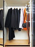 PRINCE HANGER Vertical One-Touch Pole Coat Rack — 6 Independent Rotating Hooks (White)