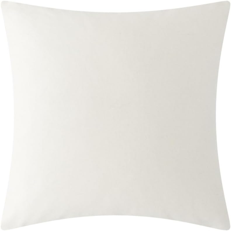 OiseauVoler Decorative 3D Flower Throw Pillow Covers Handmade Cushion Cover Cases for Couch Bed Living Room Farmhouse Home Decor 18 x 18 Inch Cream White