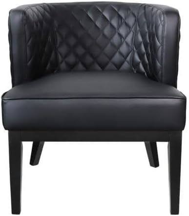 Boss Office Products Black Boss Office Ava Quilted Guest, Accent Or Dining Chair, 29" d x 25.5" w x 28" h (B529QBK-BK)