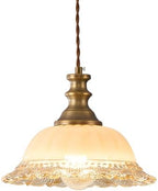 HDDFL Glass Pendant Lights Modern Pendant Lighting Fixtures Hanging Lamp for Kitchen Island Bedroom Dining Room Coffee Shop Hallway Brown and Brass