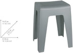 Wenko Kumba Bathroom Stool Grey – Stool, Beanbag, Living Stool, Polypropylene, 38 x 47 x 32 cm, Grey