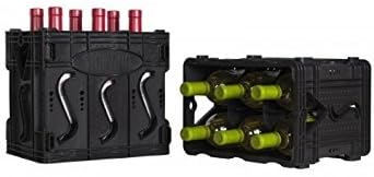 6 Bottle Wine Storage Container, Set of 2
