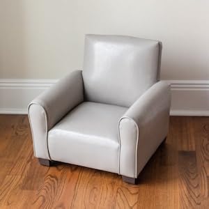 direfly Child's Upholstered Rocking Chair/Chair - Gray Vinyl