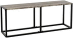 VINGLI 47.2 Inch Indoor Outdoor Bench, Charcoal Gray Dining & Patio Bench with Heavy Duty Metal Frame, Backless Seating Bench for Dining Room, Garden, Porch, Balcony & Entryway