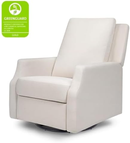 Namesake Crewe Glider Recliner Nursery Chair - GREENGUARD Gold & Certi-PUR US Certified Rocker Recliner - Glider Rocking Chair for Nursery & Living Room - Manual, 360° Swivel, Performance Cream