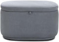 Nurture& The Ottoman Premium Quality Storage Ottoman for Nursery with Stain-Resistant Performance Fabric (Gray)