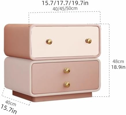Creative Bedside Table, Rotatable Night Stand, Large Capacity Side Table for Bedroom, Living Room(Blue,19.7in)