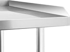 AmGood Commercial Work Table with Backsplash and Sidesplashes | Height: 35" | Stainless Steel Prep Table for Kitchen, Restaurant, Garage, Laundry | NSF (60" Long x 30" Deep)