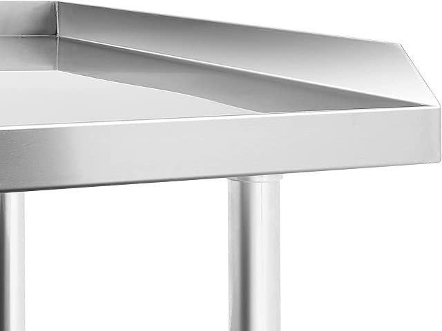 AmGood Commercial Work Table with Backsplash and Sidesplashes | NSF (Stainless Steel Table with Sideguards, 36" Long x 30" Deep)