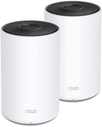 TP-Link Tri-Band Wi-Fi 6 Mesh Router System | 2- Mesh Routers | Coverage up to 5,500 sq. ft. | Deco W7200 (2-Pack) (Renewed)
