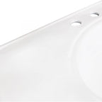 Renovators Supply Manufacturing Wall Mount Bathroom Sink – 35.5" Wide Belle Epoque White Porcelain Console Sink with 8" Widespread Faucet Holes, Pedestal Style, Brass Metal Legs in Chrome Finish