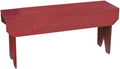 3 ft. Simple Wood Bench, Red
