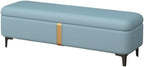 Modern Shoe Changing Bench Light Luxury Storage Long Sofa Rectangular Bed End Stool Entryway(Blue)