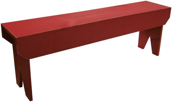 4 ft. Simple Wood Bench, Turquoise