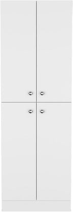 Modern Kitchen Pantry, Storage Cabinet, White, Engineered Wood, for Dining Room, Easy to Clean