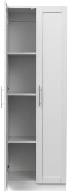 LUMISOL High Kitchen Pantry Cabinet with 2 Doors, Buffet Cupboards Sideboard with 3 Shelves, Kitchen Hutch for Living Room Dining Room, White