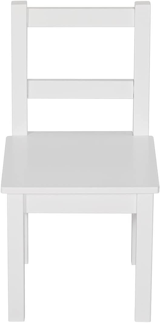 UTEX Child's Wooden Chair Pair for Play or Activity, Set of 2, White …